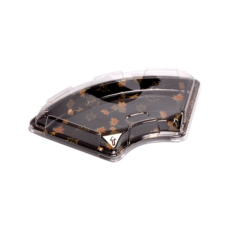 Eldobható legyező alakú sushi ételtartó