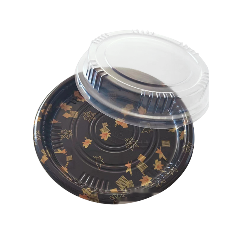 Kör alakú szendvicsetányér fedéllel