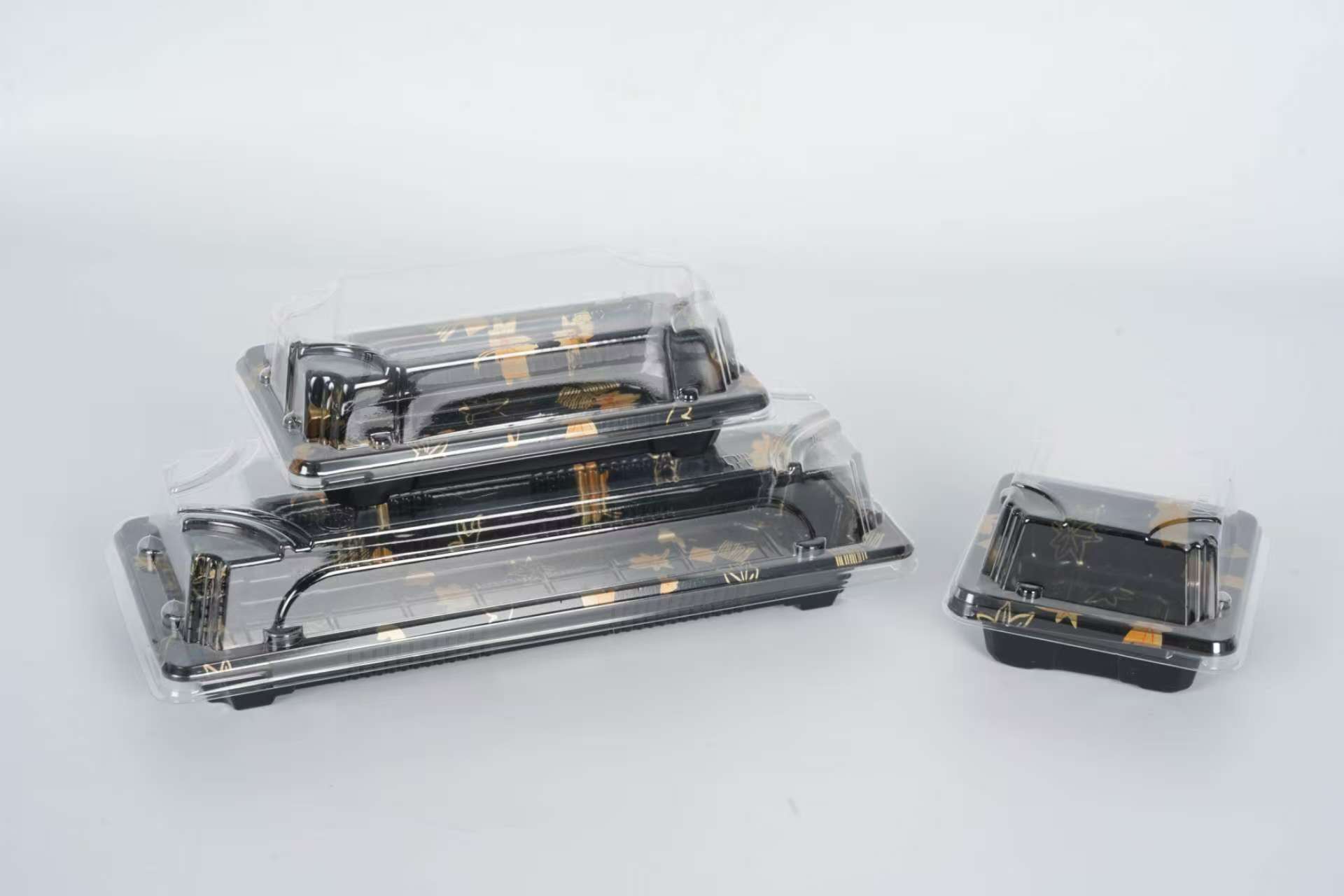 Eldobható műanyag PP anyagú sushi ételtálca Doboz 