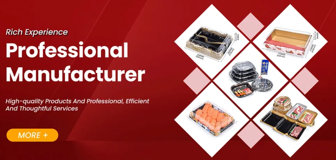 Eldobható műanyag sushi ételtálca Doboz 